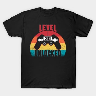 Gaming Level 30 Unlocked Gift T-Shirt